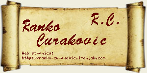 Ranko Curaković vizit kartica